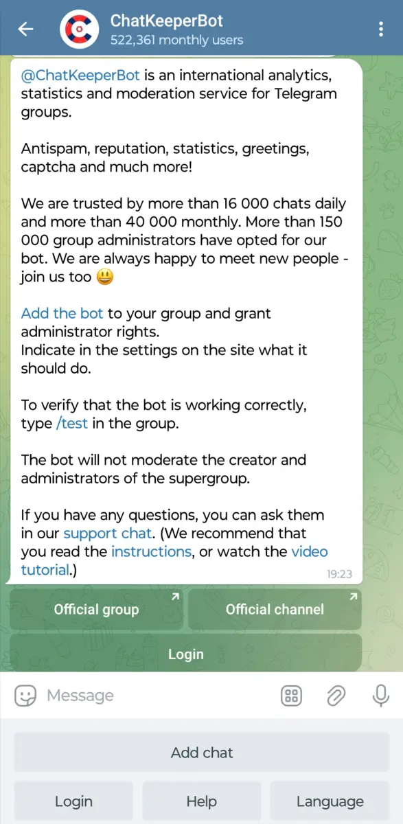 ChatKeeperBot preview 1