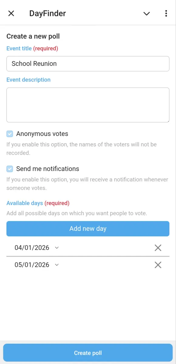 DayFinder preview 1
