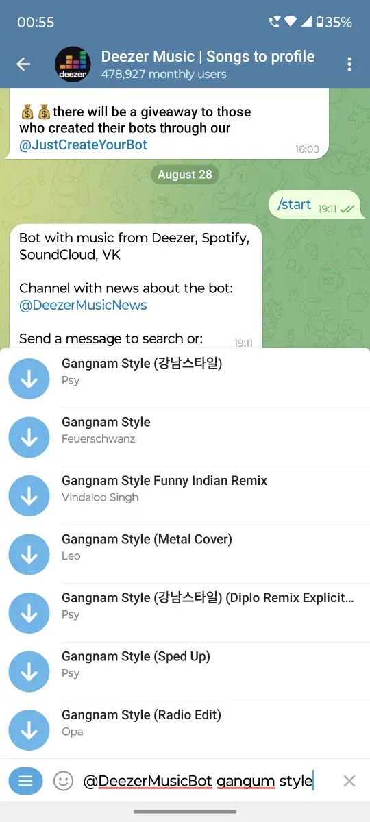 Deezer Music | Songs to profile preview 1