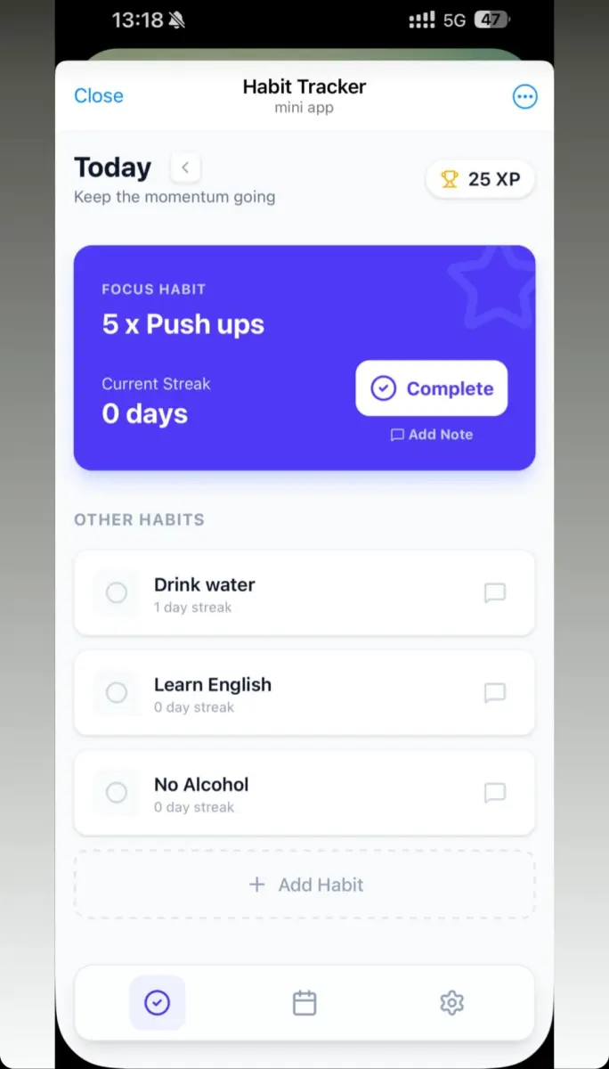 Habit Tracker preview 1