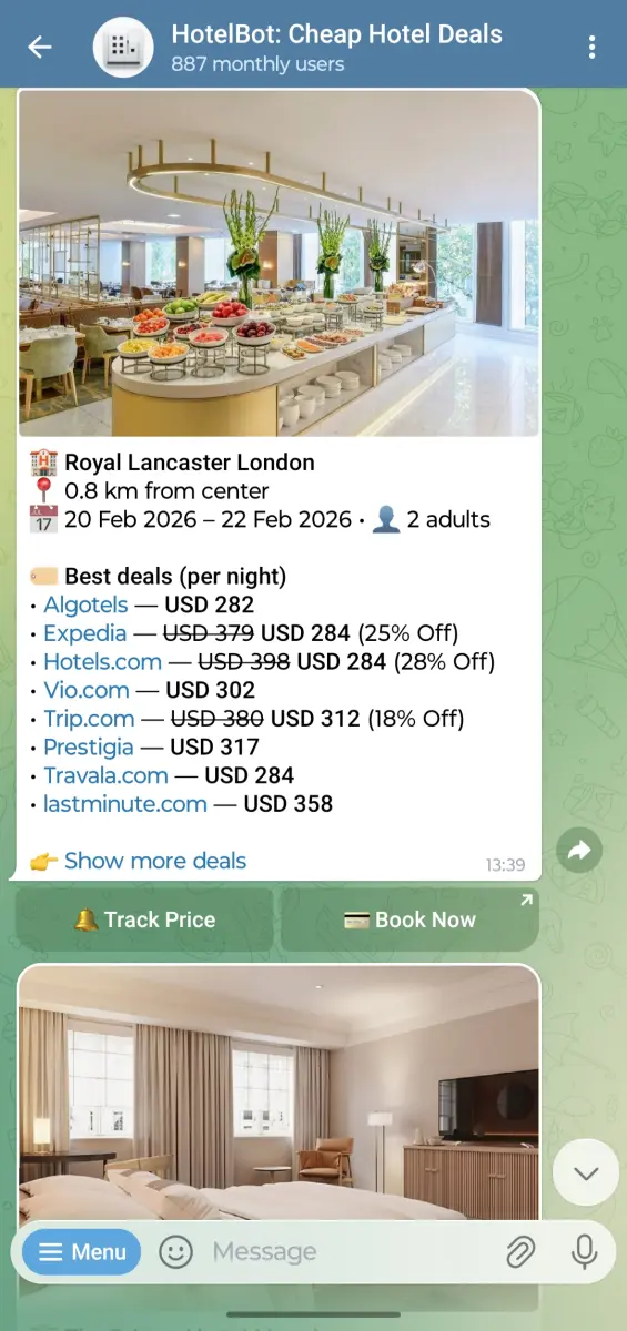 HotelBot: Cheap Hotel Deals preview 2