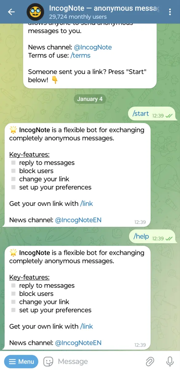 IncogNote — anonymous messages preview 2