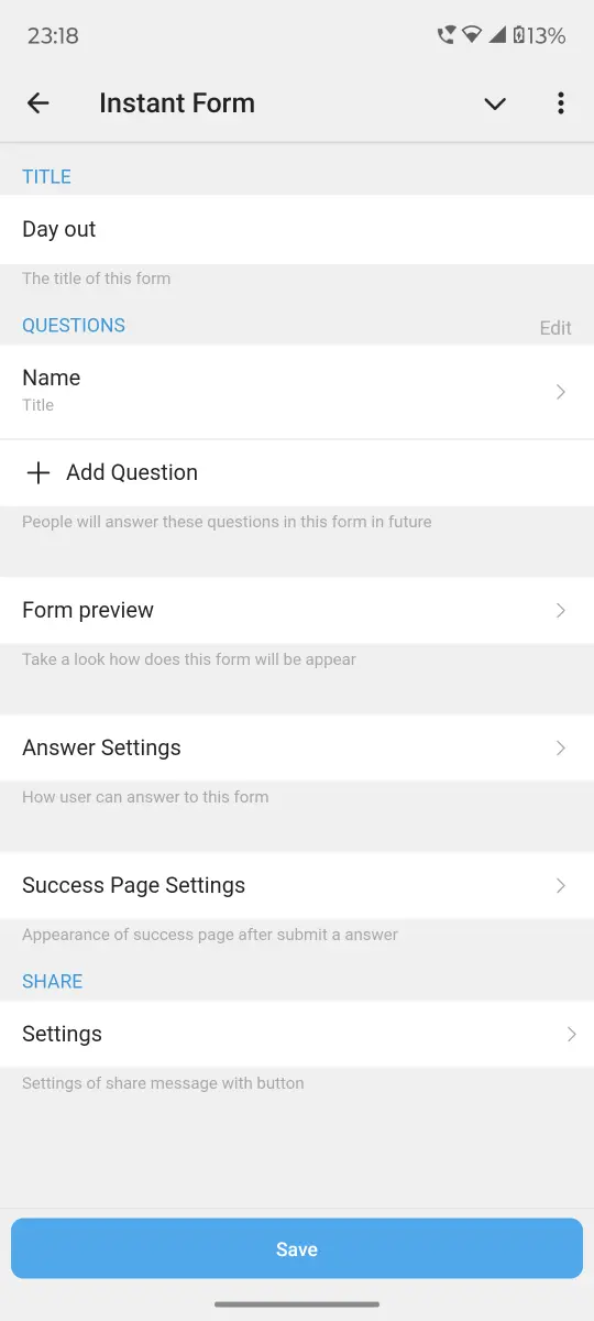 Instant Form preview 1