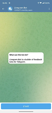 Livegram Bot preview 1