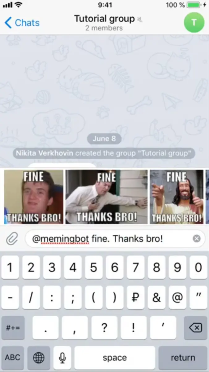 Meming Bot preview 1