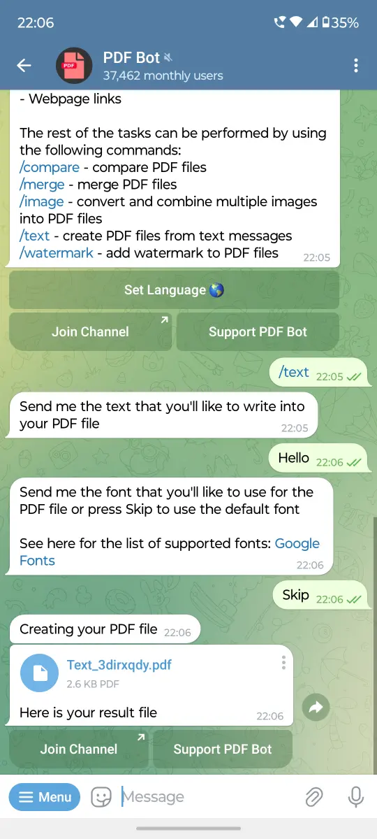 PDF Bot preview 2