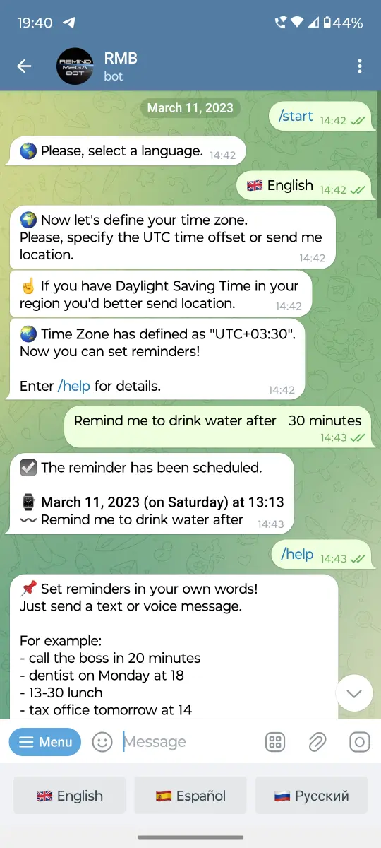 Remind Mega Bot preview 1