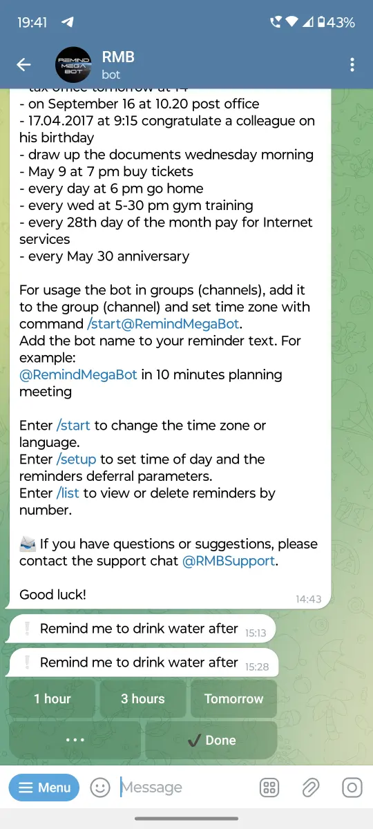 Remind Mega Bot preview 3