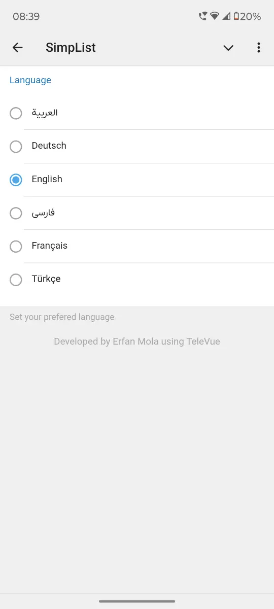 SimpList preview 2
