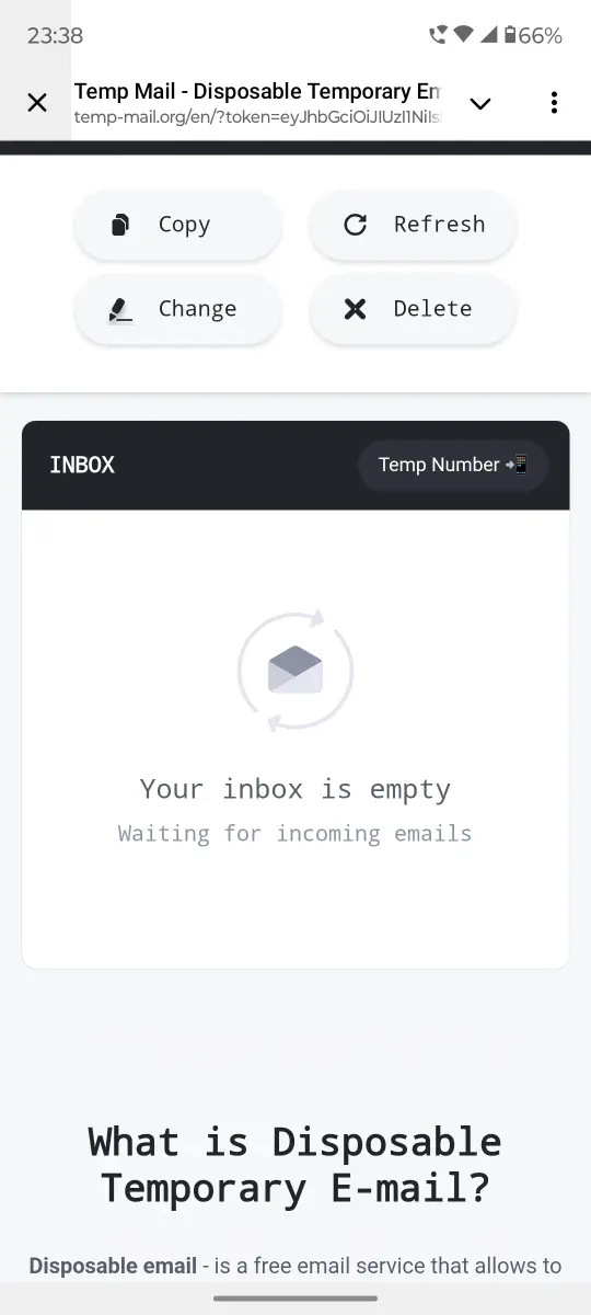 Temp Mail ✉️ Official Bot preview 3