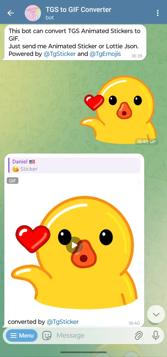 TGS to GIF converter preview 1