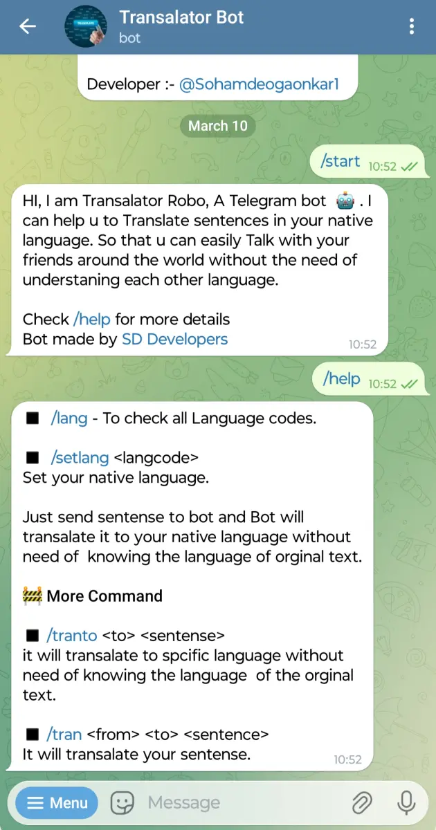 Transalator Bot preview 1