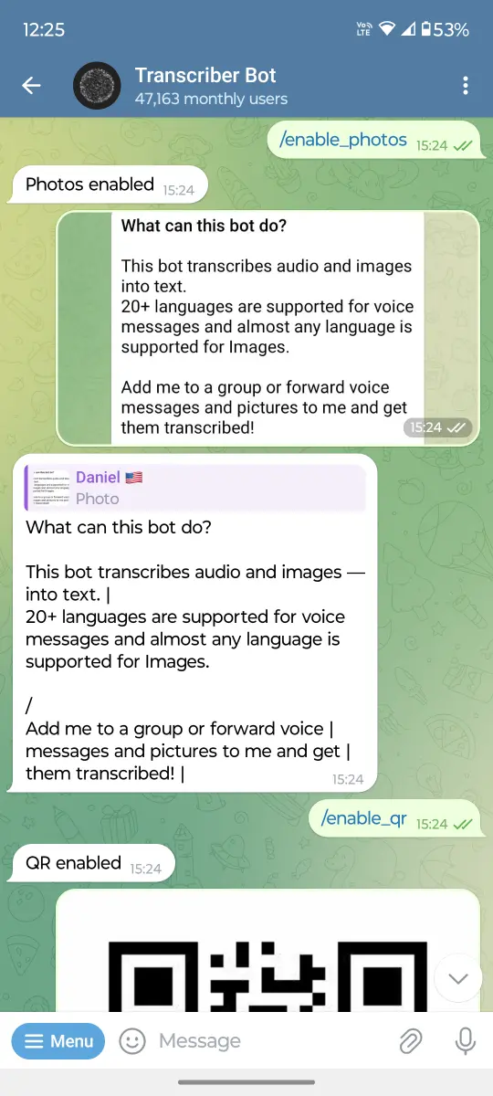 Transcriber Bot preview 2