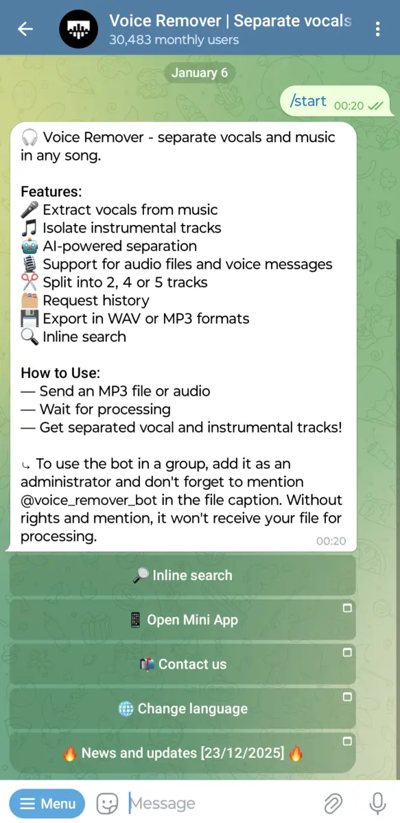 Voice Remover | Separate vocals and music preview 1