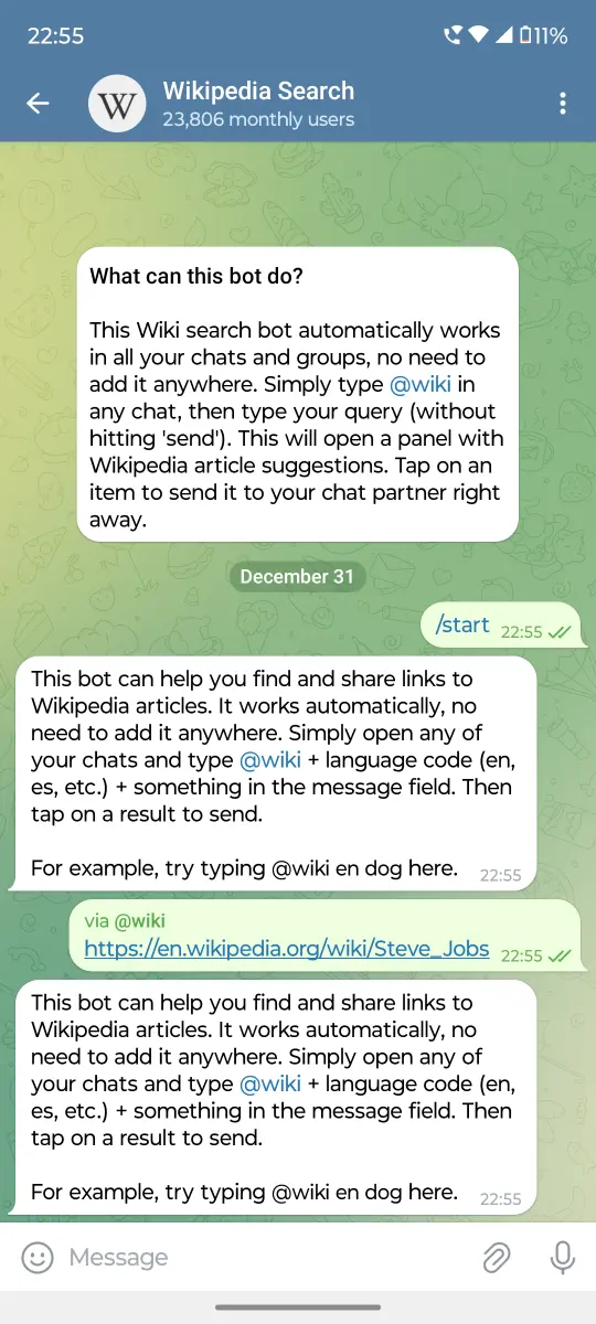 Wikipedia Search preview 2