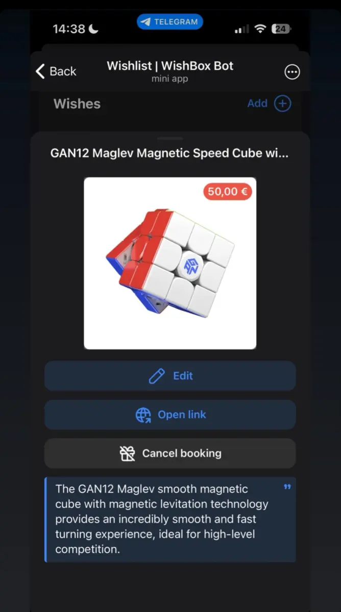 Wishlist bot | Wishapp preview 3