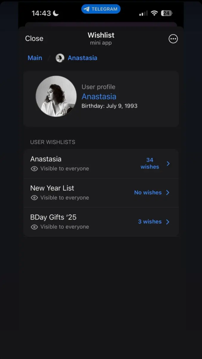 Wishlist bot | Wishapp preview 4